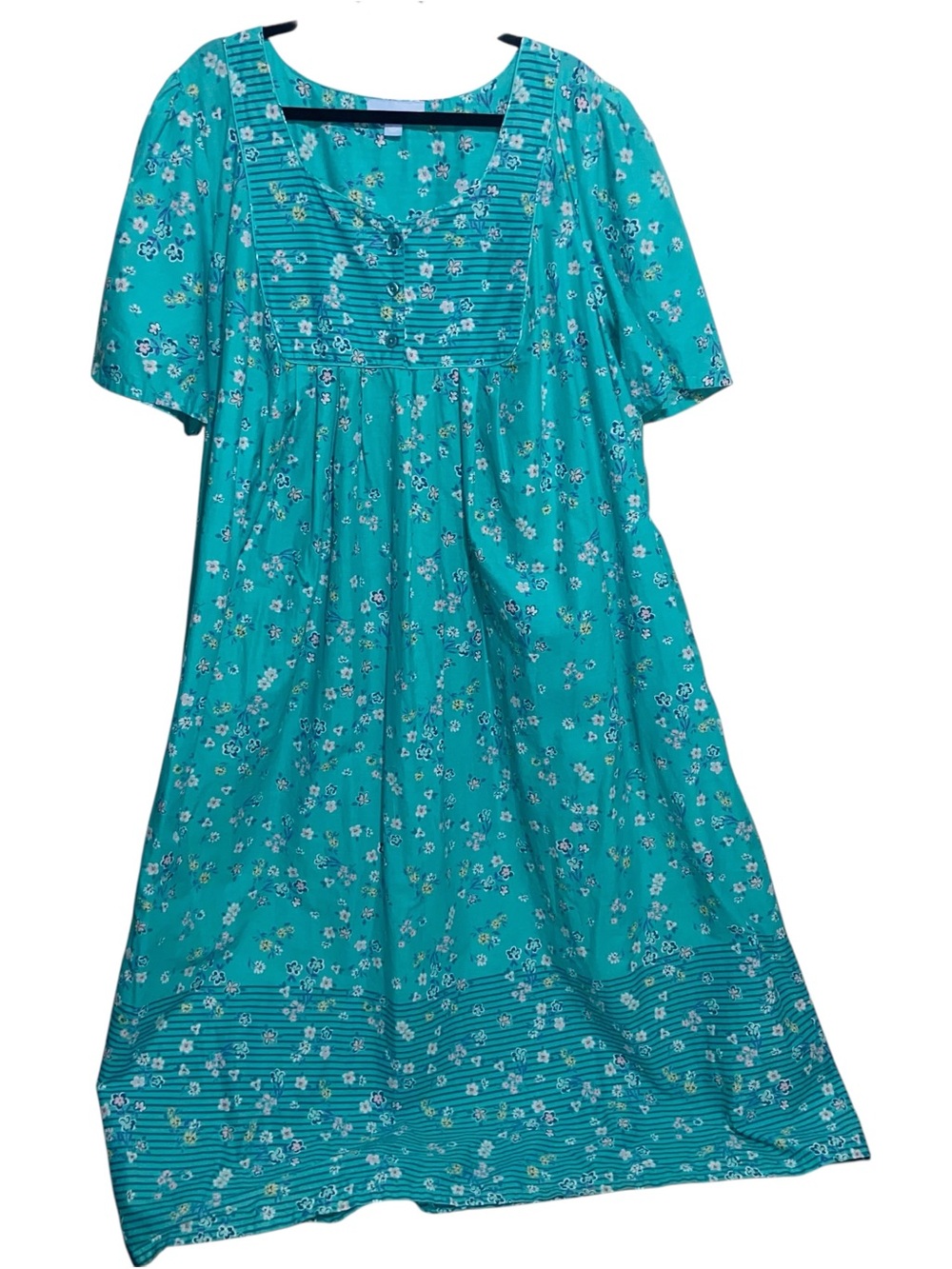 Only Necessities House Dress Womens Plus Size 26/28 Muu Muu Pockets Floral Roper